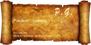 Pauker Gemma névjegykártya